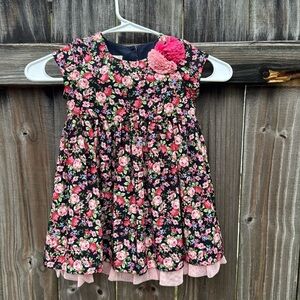 Laura Ashley little girls floral dress, size 24m